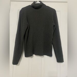 Women’s Ralph Lauren Charcoal Ribbed Knit Turtleneck Sweater XL